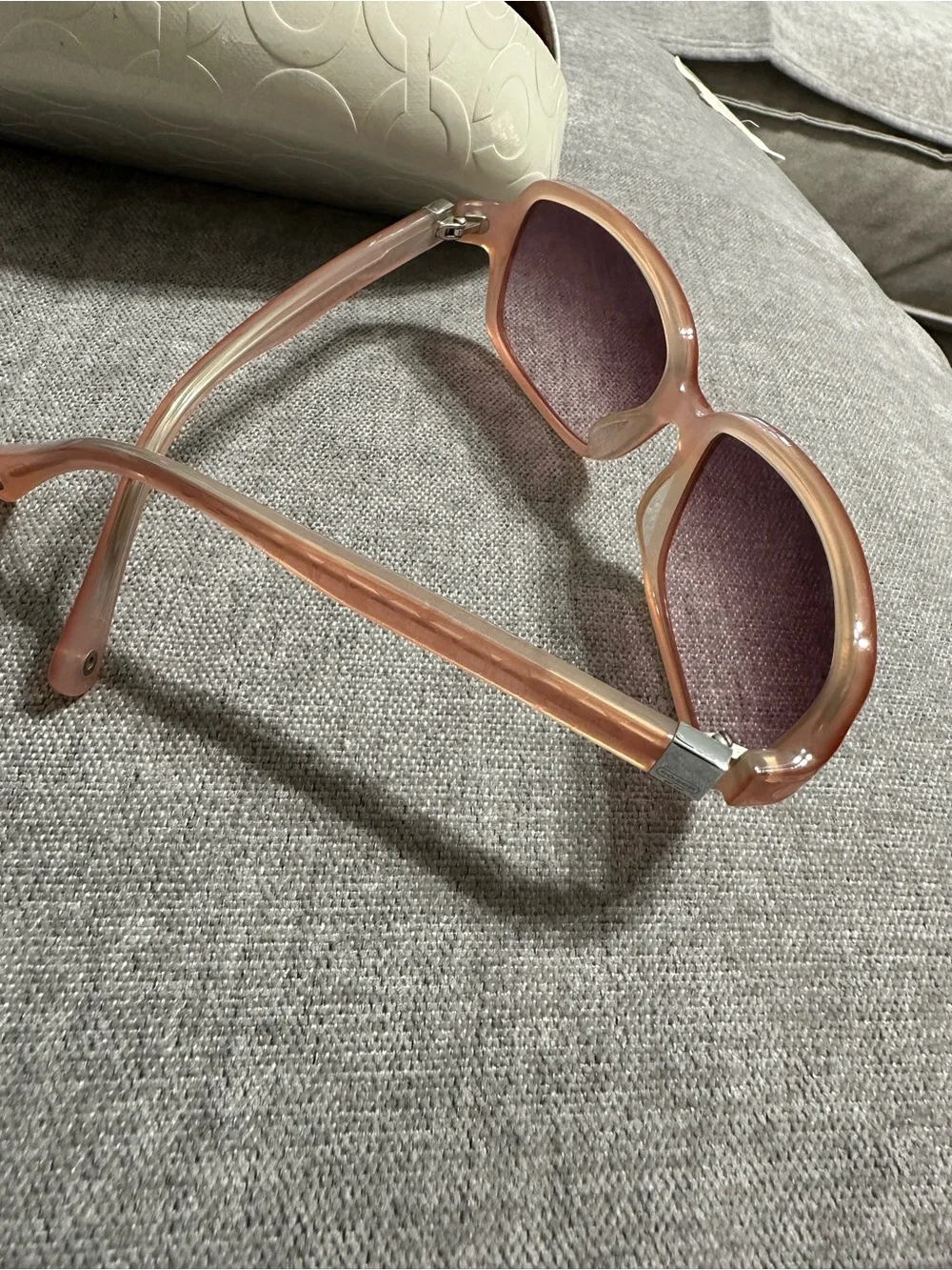Coach Pink Gradient Square Sunglasses